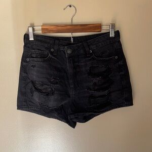 American Eagle Outfitters Dark Distressed Jean Shorts